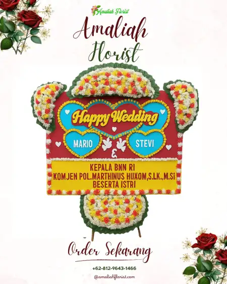 Papan Bunga Pernikahan Way Kanan